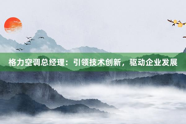 格力空调总经理：引领技术创新，驱动企业发展